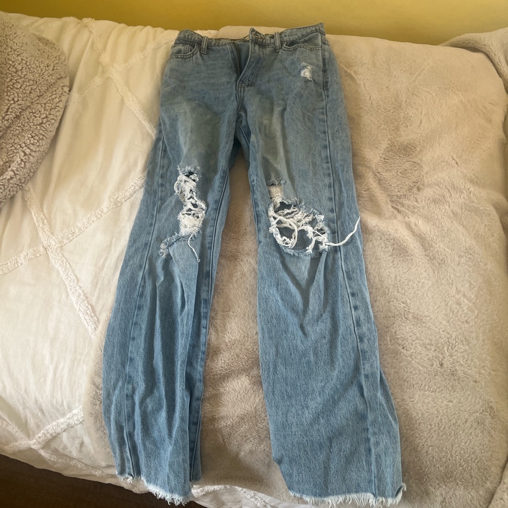 Distressed Blue Women's Jeans
